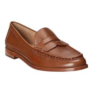 Lauren Ralph Lauren Women's Wynnie Leather Loafers Tan Size 9